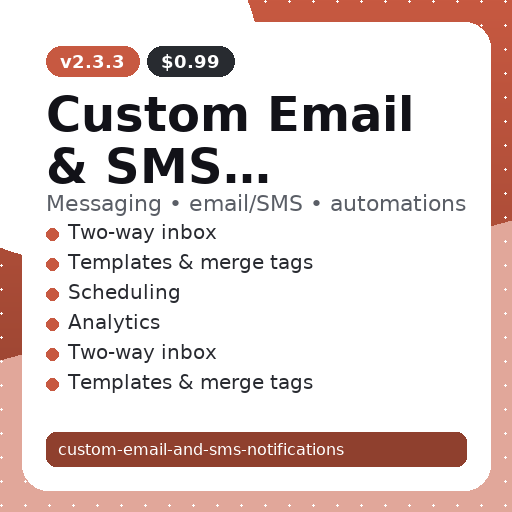 Custom Email & SMS Notifications thumbnail