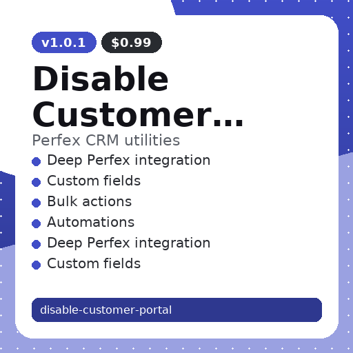 Disable Customer Portal thumbnail